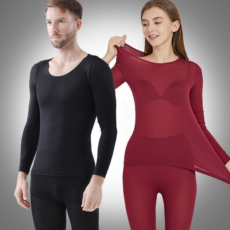 Unisex Seamless Elastic Thermal Inner Wear Ultra Soft Base Layer Underwear Set