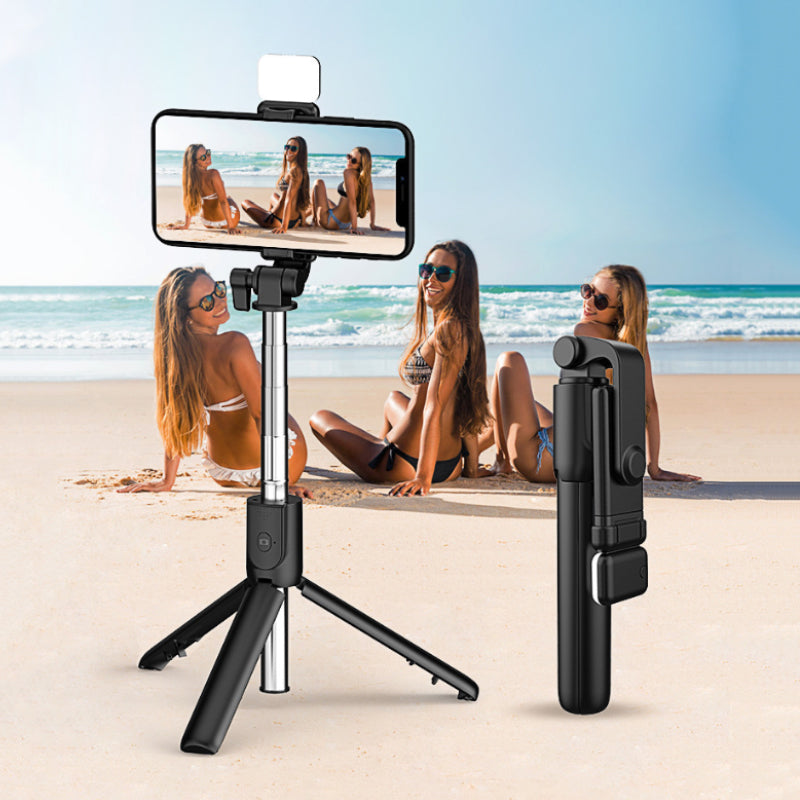 6 In 1 Expandable Wireless Bluetooth Remote Fill Light Mini Tripod Selfie Stick