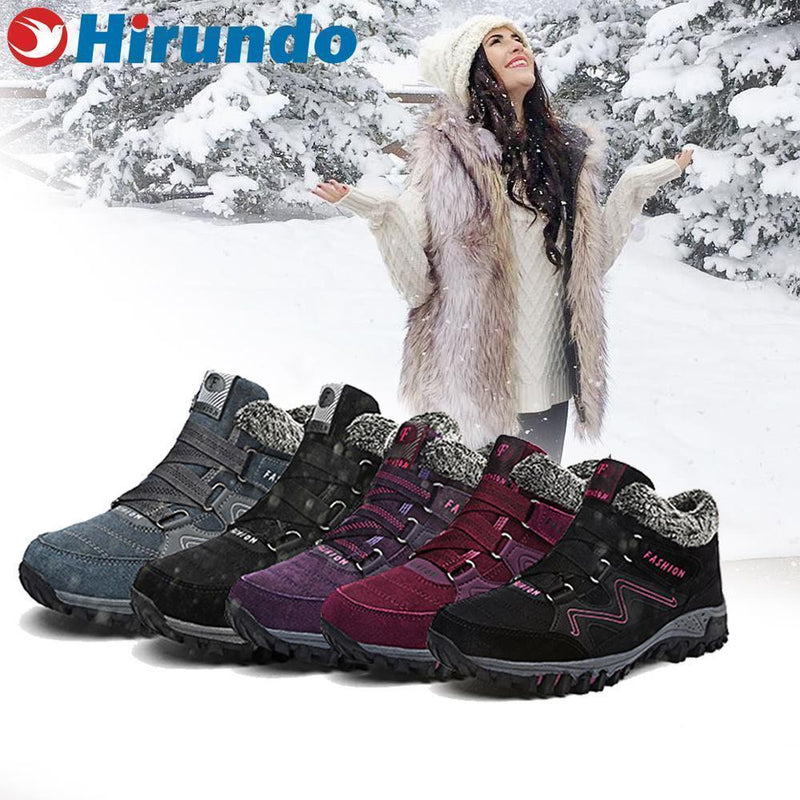 Couple Winter Warm Fur Lining Snow Shoes Unisex Thermal Boots