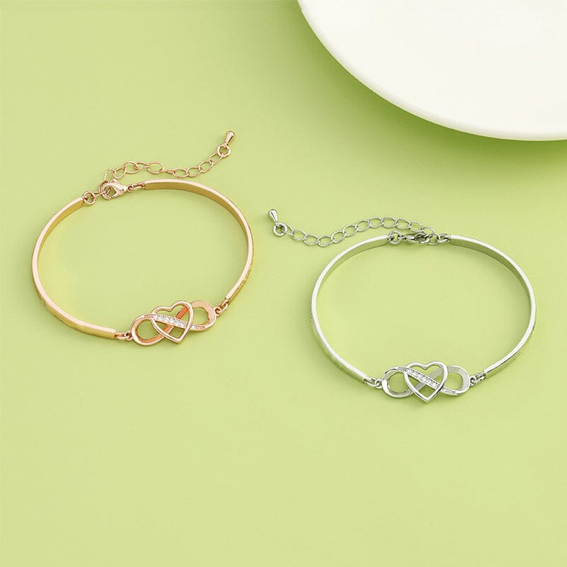 "Always Remember I Love You Forever" Love Heart Infinity Bracelet