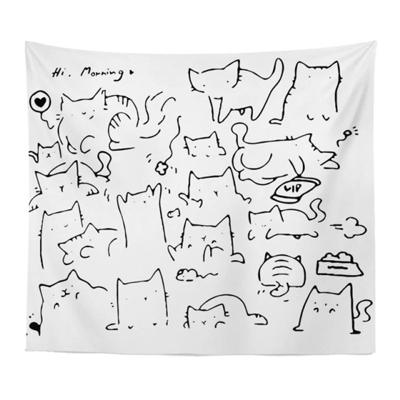 Cute Cartoon Everyday Tapestry