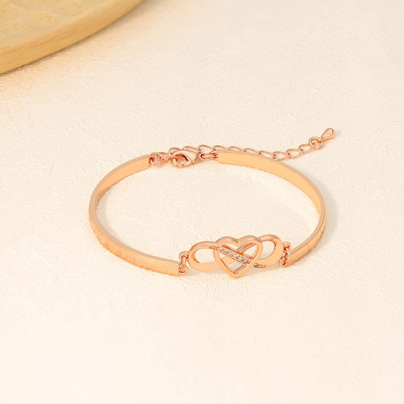 "Always Remember I Love You Forever" Love Heart Infinity Bracelet