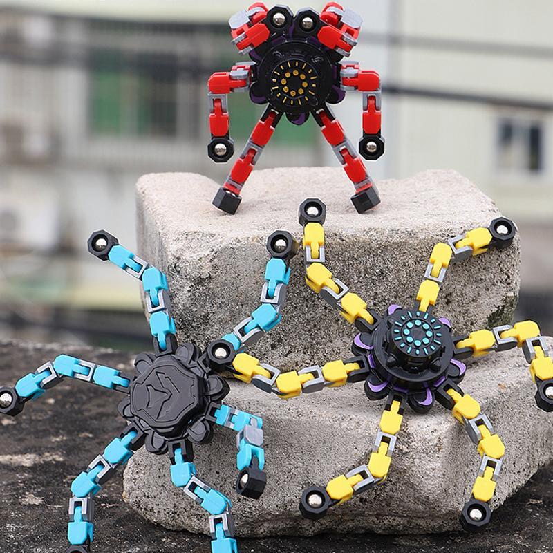 Twisted Robot Spinner Toy Transformable Fingertip Gyro