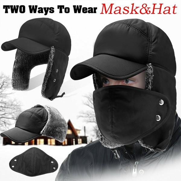 Unisex windproof & warm & ear protection & face protection hat