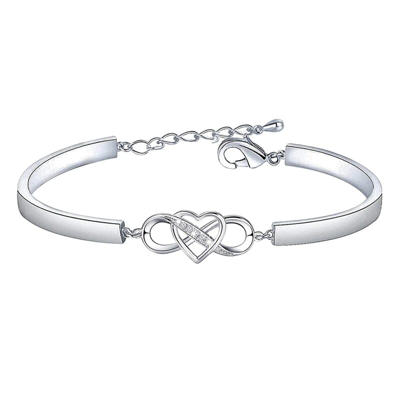 "Always Remember I Love You Forever" Love Heart Infinity Bracelet