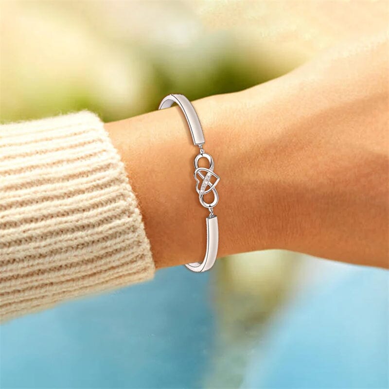 "Always Remember I Love You Forever" Love Heart Infinity Bracelet