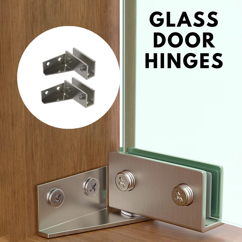 L-Shaped Rotating Glass Hinge