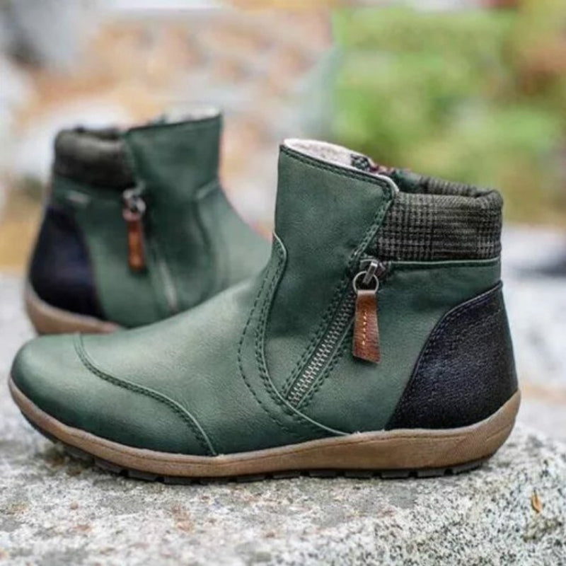 🤩Women's Waterproof Zip-up Ankle-Support Boots🧦