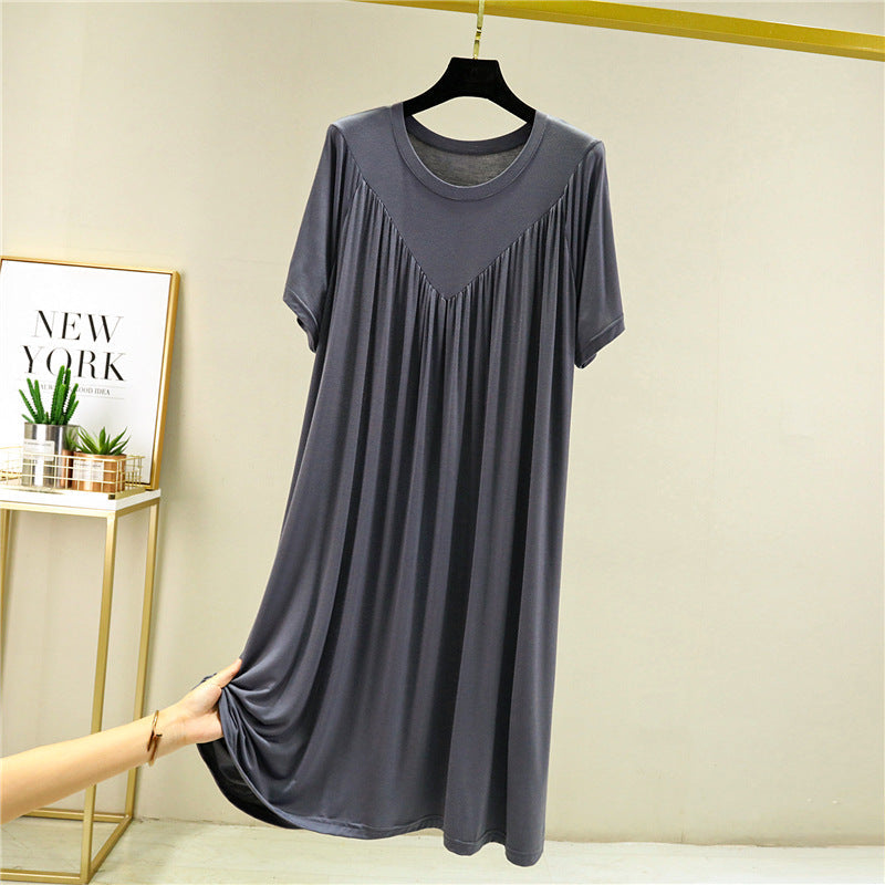 Women's Super Soft Short Sleeve Loose Plus Size Nightdress