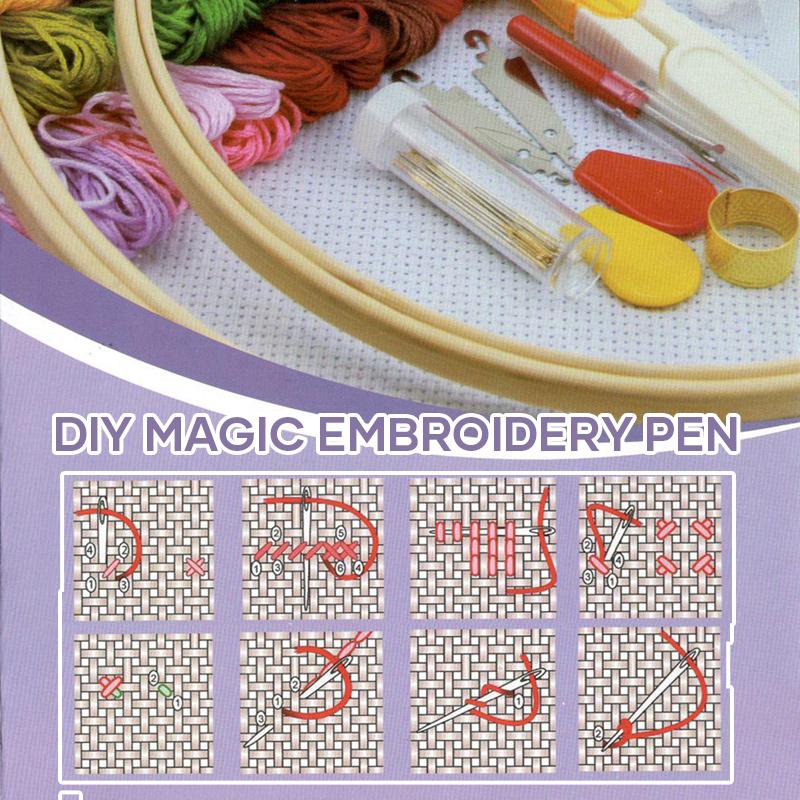 DIY Magic Embroidery Pen Set Punch Needles