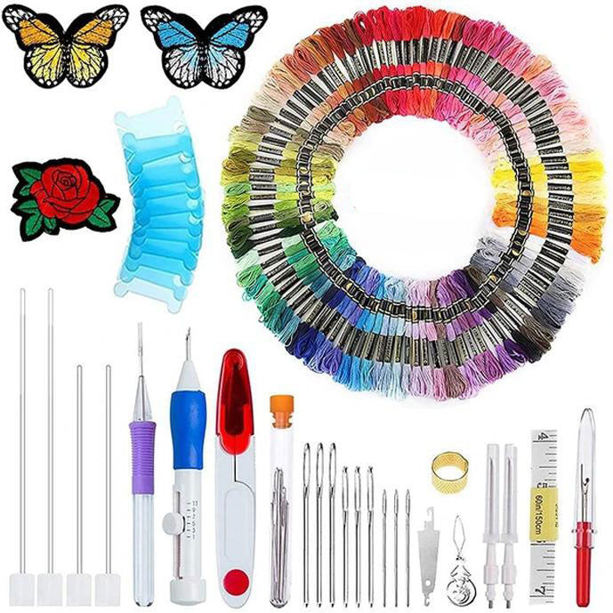 DIY Magic Embroidery Pen Set Punch Needles