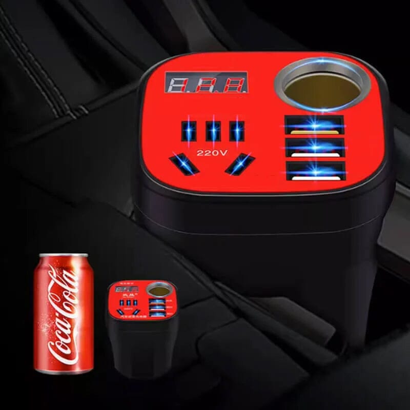 💥Car Mounted Cup Type Inverter Converter QC Charger💥