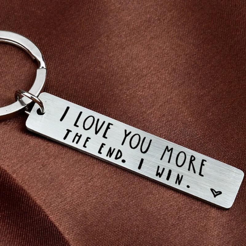 "I Love You More The End I Win" Funny Gift Keychain🎁- Gift for him/her💖