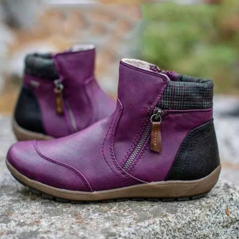 🤩Women's Waterproof Zip-up Ankle-Support Boots🧦