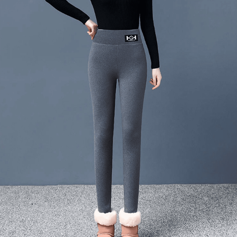 Women Fashionable Thermal Cashmere Slim Pants