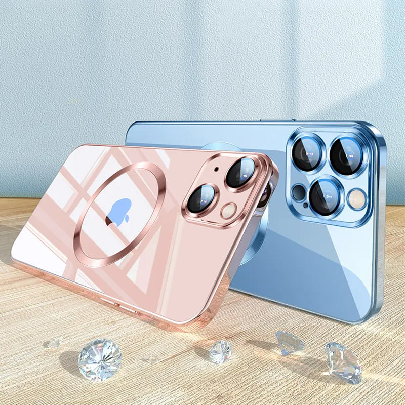 🎊Electroplating Wireless Magnetic Charging All-Inclusive Lens Case For iPhone 🎊