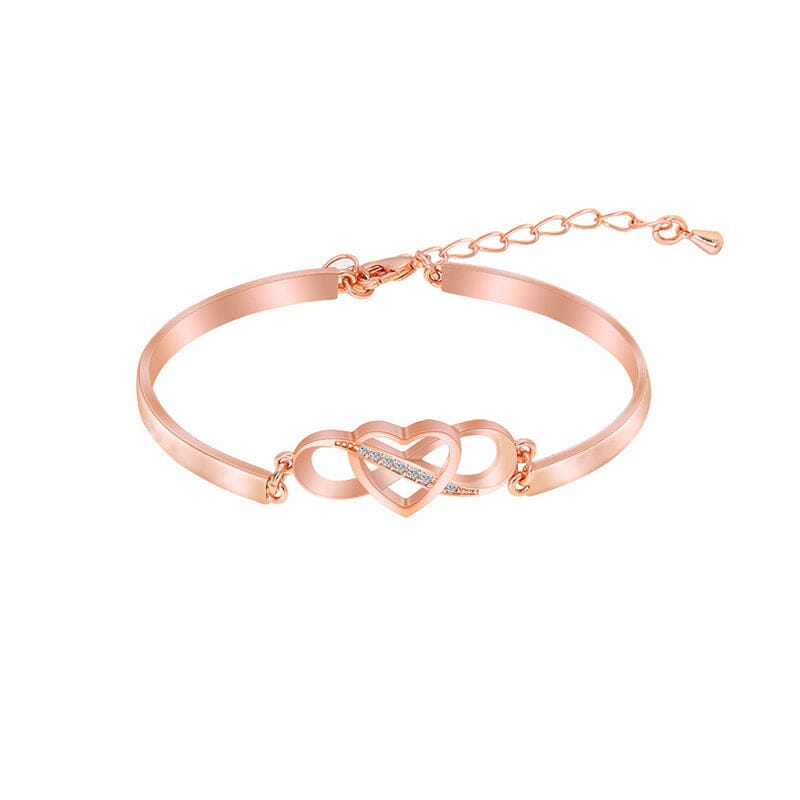 "Always Remember I Love You Forever" Love Heart Infinity Bracelet