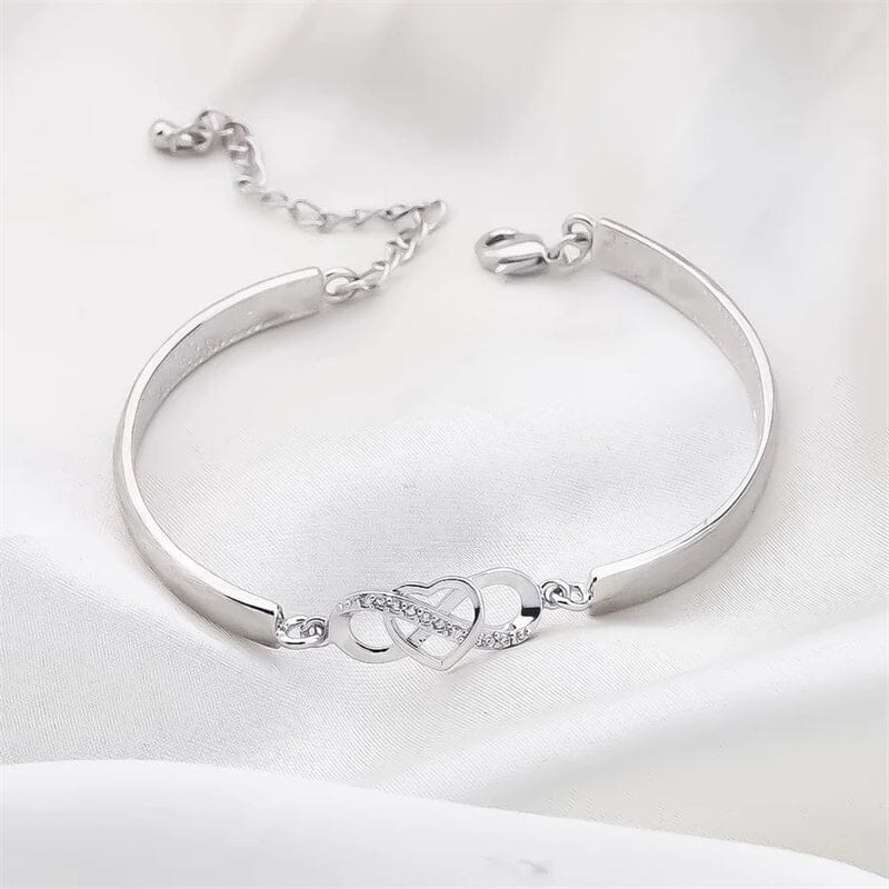 "Always Remember I Love You Forever" Love Heart Infinity Bracelet