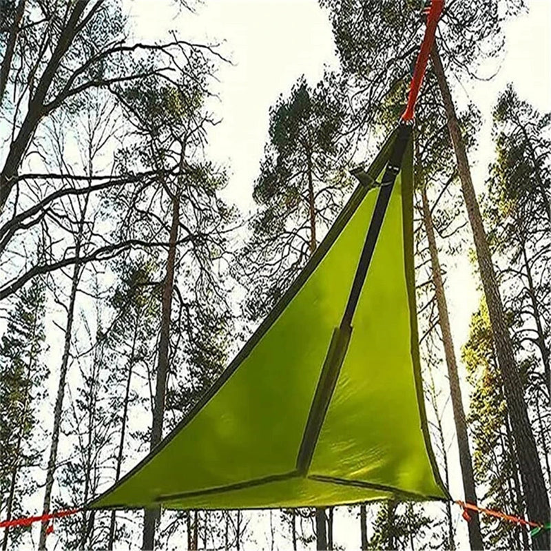 Multi Person Portable Hammock 3 Point Aerial Camping Outdoor Triangle Hammock Backyard