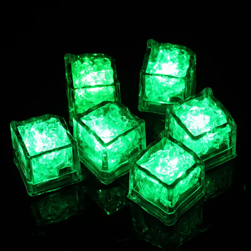 🧊12pcs Water Activated Led Ice Cubes, Multicolour Decoration LED Ice Cubes Light