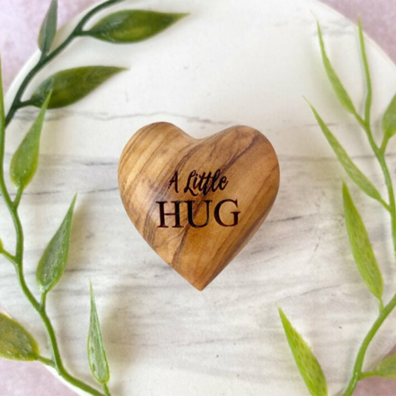 💝Little Pocket Hug Wooden Heart Token - Warm Gift💝