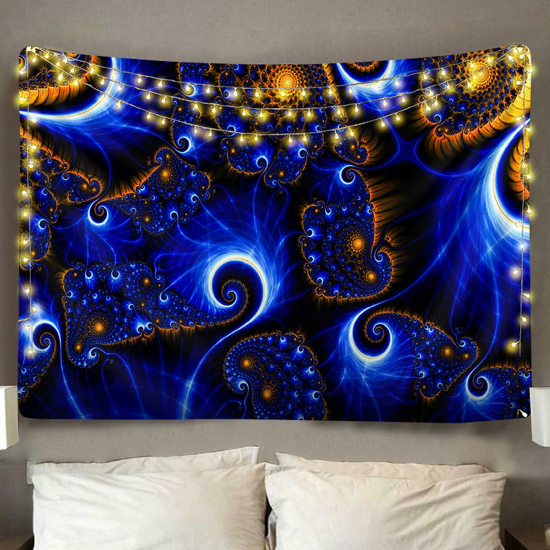 Fibonacci Void Tapestry Psychedelic Wall Hanging