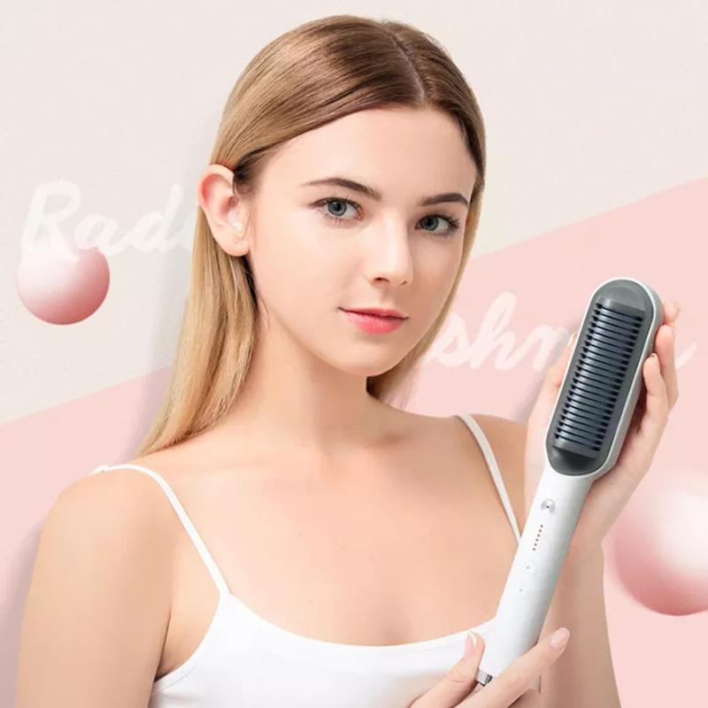 Negative Ion Hair Straightener Brush Multifunctional Straightening Comb