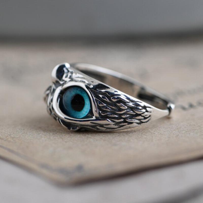 Demon Eye Owl Ring Adjustable