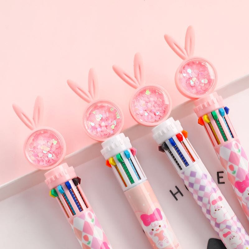 10 Colors Cartoon Rabbit Ballpoint Pens - 🐰Easter Gift