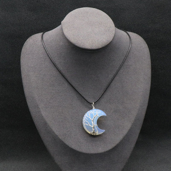 Tree Of Life Crescent Necklace