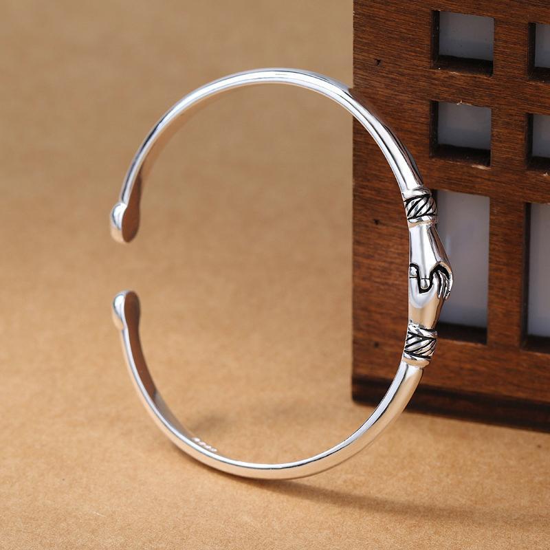 🤝Minimal Hug or Handshake Silver Bracelet Stunning Friendship Bracelet