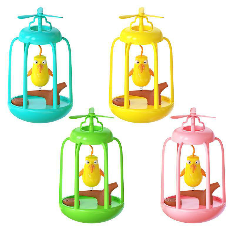 Caged Swing Bird Tumbler Cat Toy