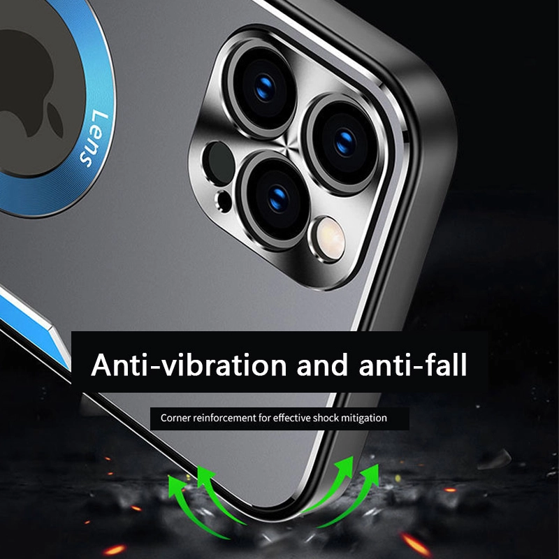 Metal Ring Fine Hole Anti-Fall Protective Shell For iPhone