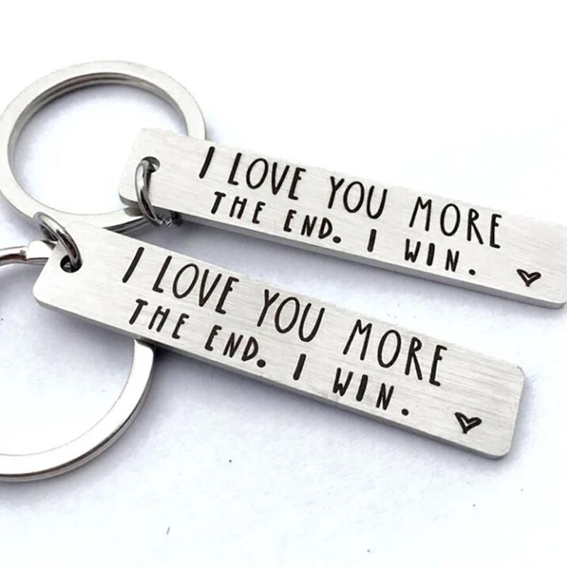 "I Love You More The End I Win" Funny Gift Keychain🎁- Gift for him/her💖