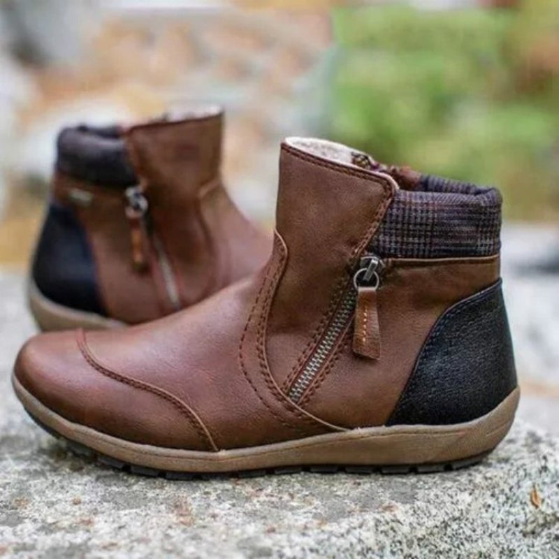 🤩Women's Waterproof Zip-up Ankle-Support Boots🧦