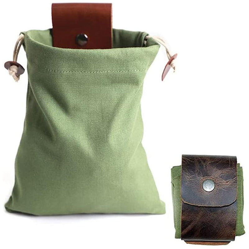 Dimoohome™ Leather and canvas bushcraft bag