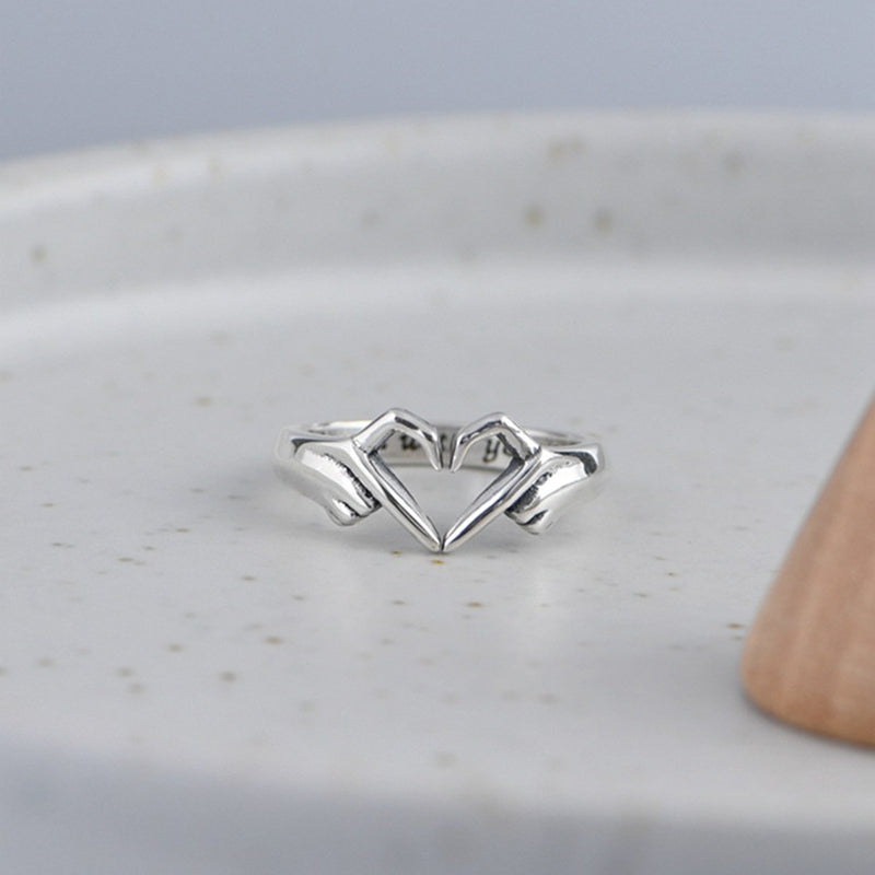 ‘I Love You Forever’ Heart Couple Ring