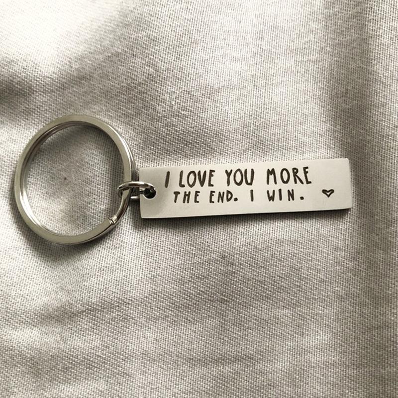 "I Love You More The End I Win" Funny Gift Keychain🎁- Gift for him/her💖