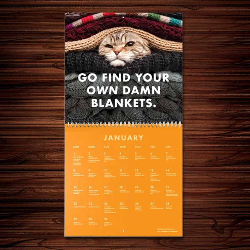 2023 Funny Pets Calendar - Pissed-Off Cats & Cat's Butt & Dogs Pooping