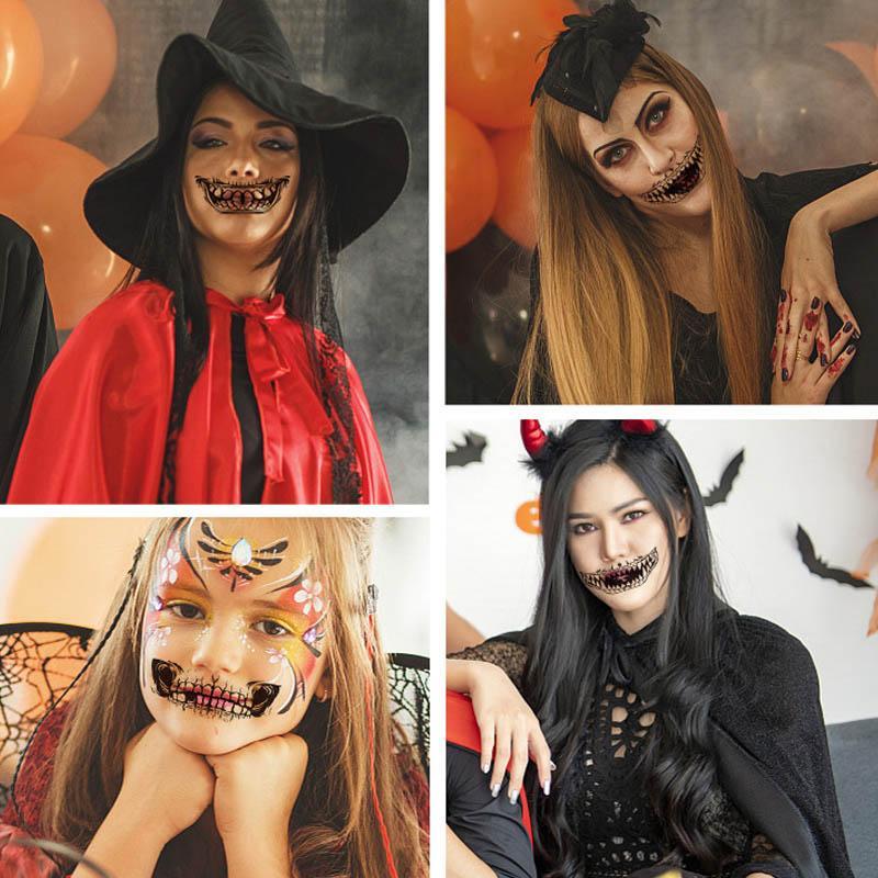 Halloween Prank Makeup Temporary Tattoo (10pcs)