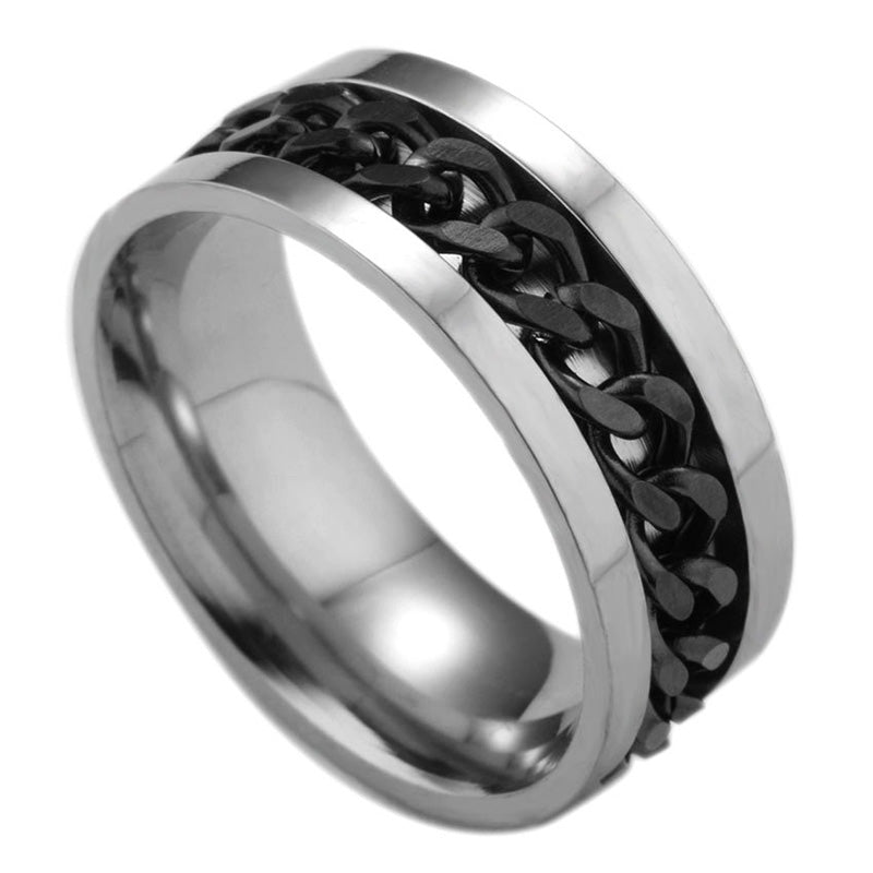 Spinning Bottle Opener Chain Ring - Titanium Steel