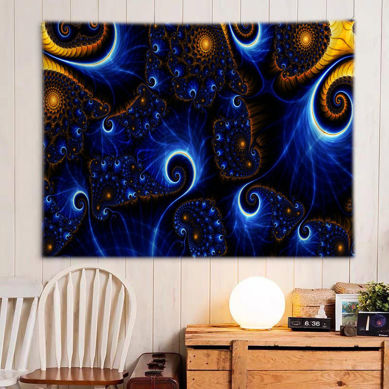 Fibonacci Void Tapestry Psychedelic Wall Hanging