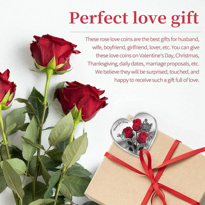 Perfect Love Gift💝Rose Love Commemorative Coin