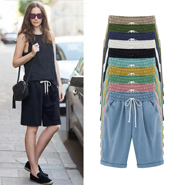 Elastic Waist Casual Comfy Summer Shorts