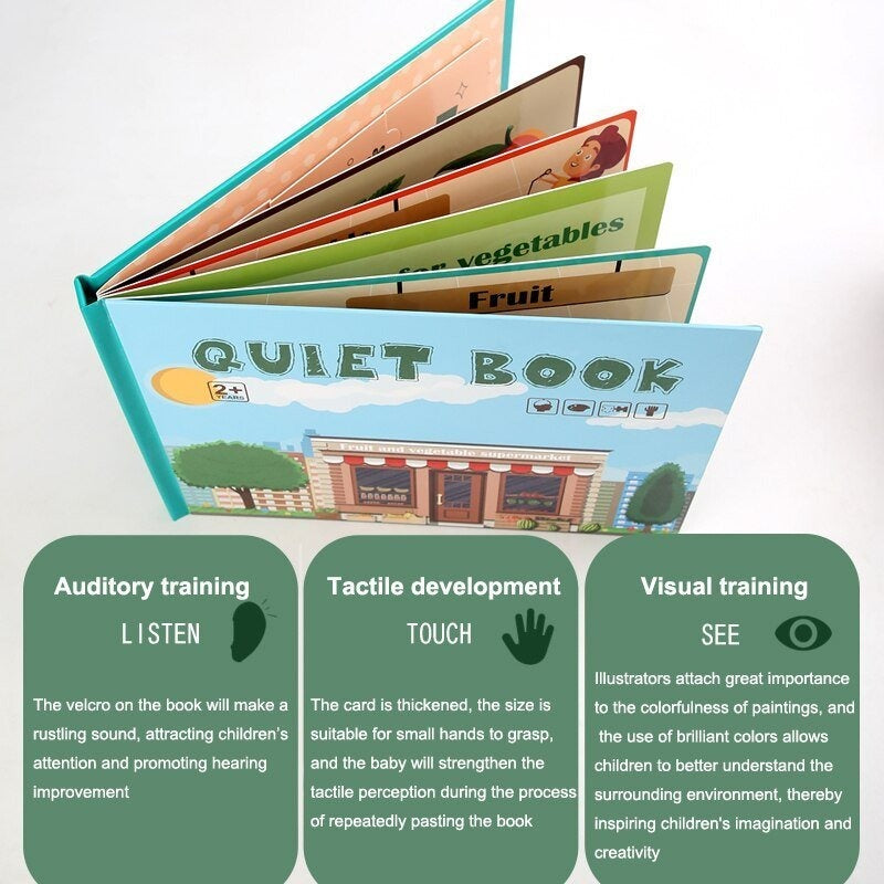 Busy Book for Kids to Develop Learning Skills Quiet Book Preschool Educational Toy