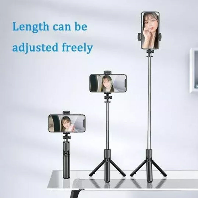 6 In 1 Expandable Wireless Bluetooth Remote Fill Light Mini Tripod Selfie Stick