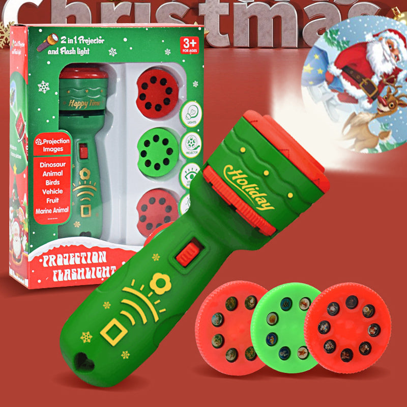 Christmas Flashlight Projector Torch Lamp Toy