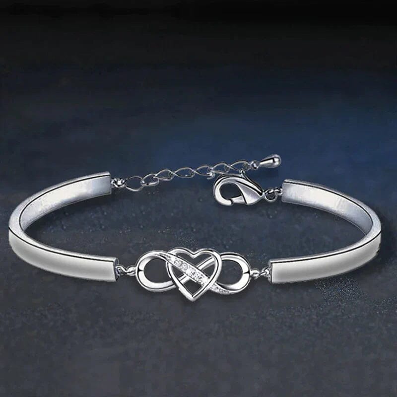 "Always Remember I Love You Forever" Love Heart Infinity Bracelet