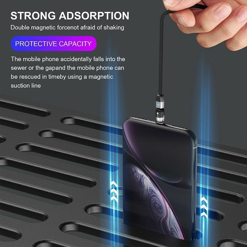 3-in-1 Design 360° Magnetic Cable