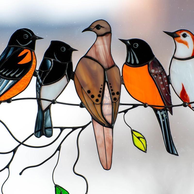 Birds Stained Glass Window Hangings 🐦